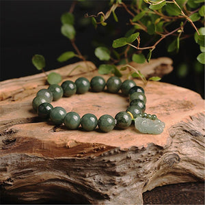 Bracelet Feng-Shui en Jade Pixiu