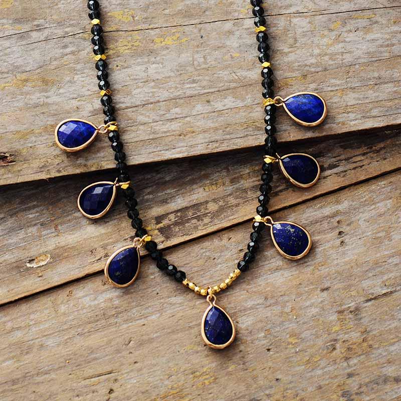 Collier Lumières de la Nuit en Lapis-Lazuli