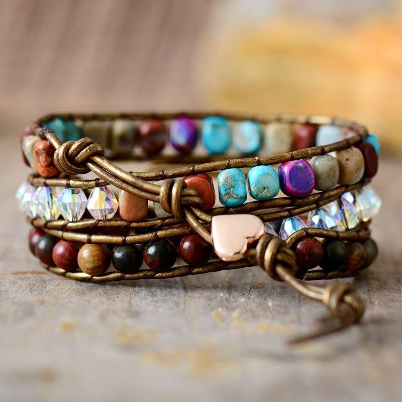 Bracelet Tressé Lustre Doux en Jaspe