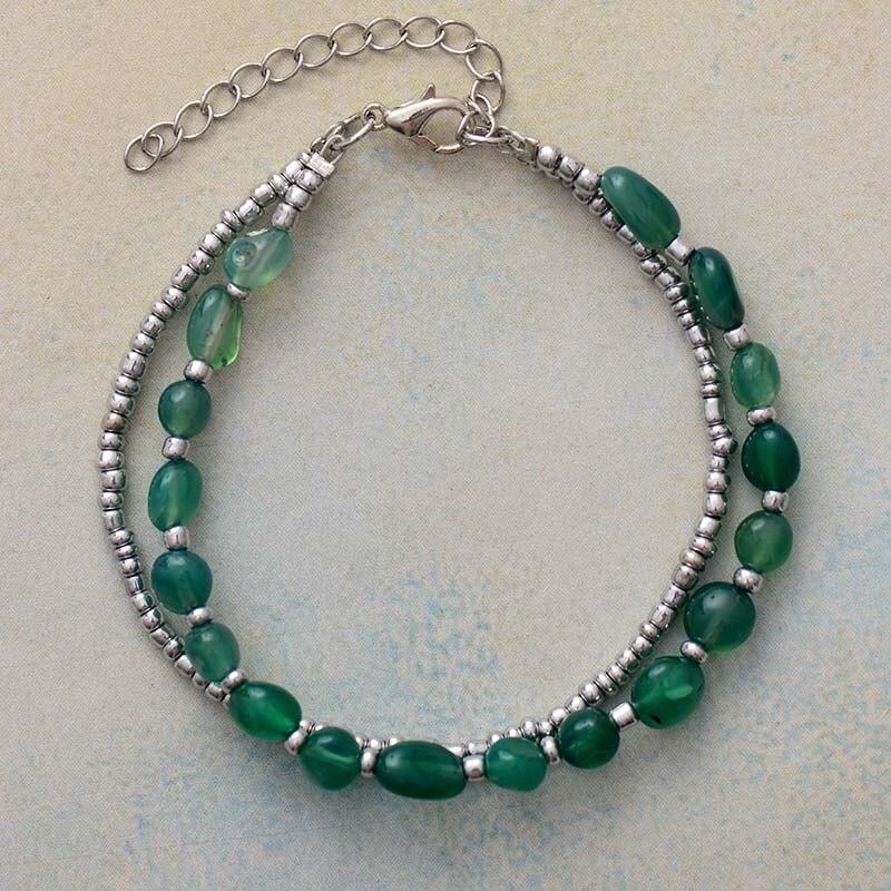 Bracelet Mystique en Onyx Vert