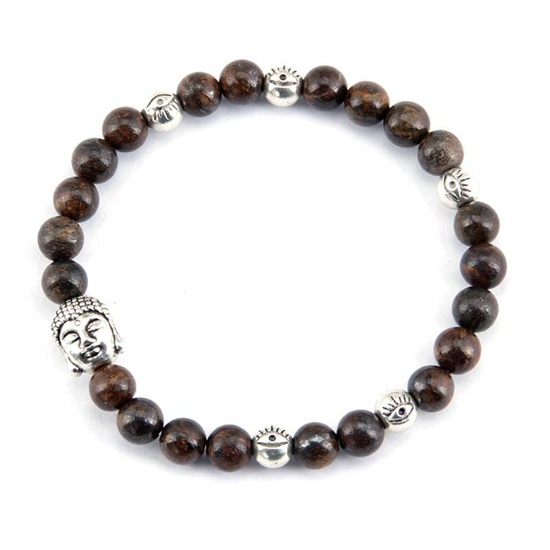 Bracelet en Bronzite Bouddha