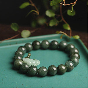 Bracelet Feng-Shui en Jade Pixiu