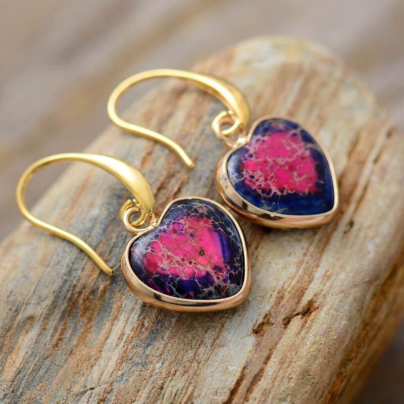 Boucles d'Oreilles Classiques en Coeur