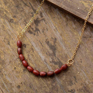 Collier Mala en Pierres Naturelles et Chaînes