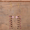 Boucles d'Oreilles "Calme Compassion" en Tourmaline Rose