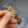 Bracelet en Tourmaline et Perles Dorées