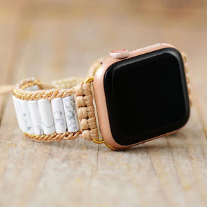 Bracelet Apple Watch en Jaspe Jute et Howlite