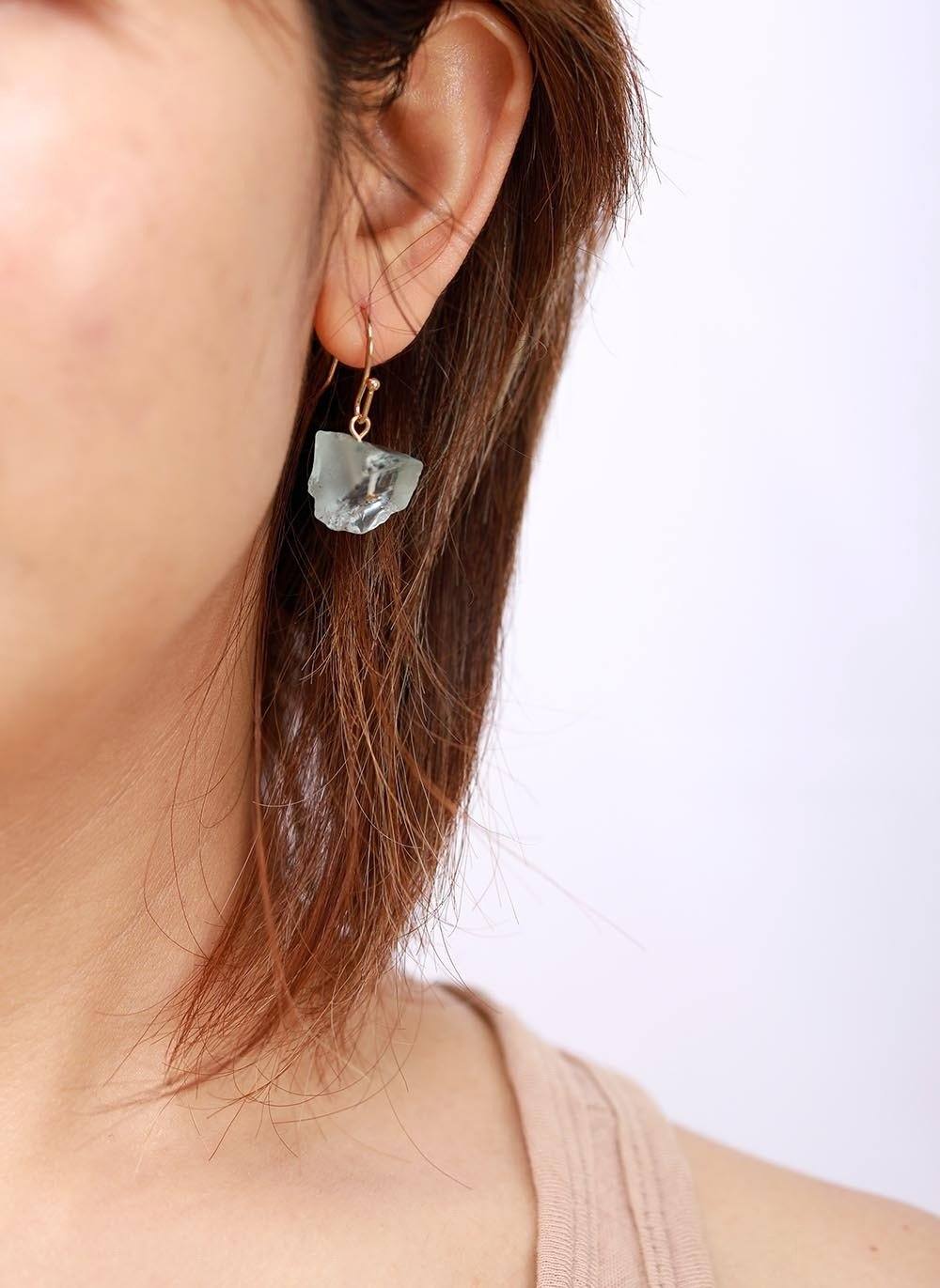 Boucles d'Oreilles Lucidité et Bonheur en Quartz Clair