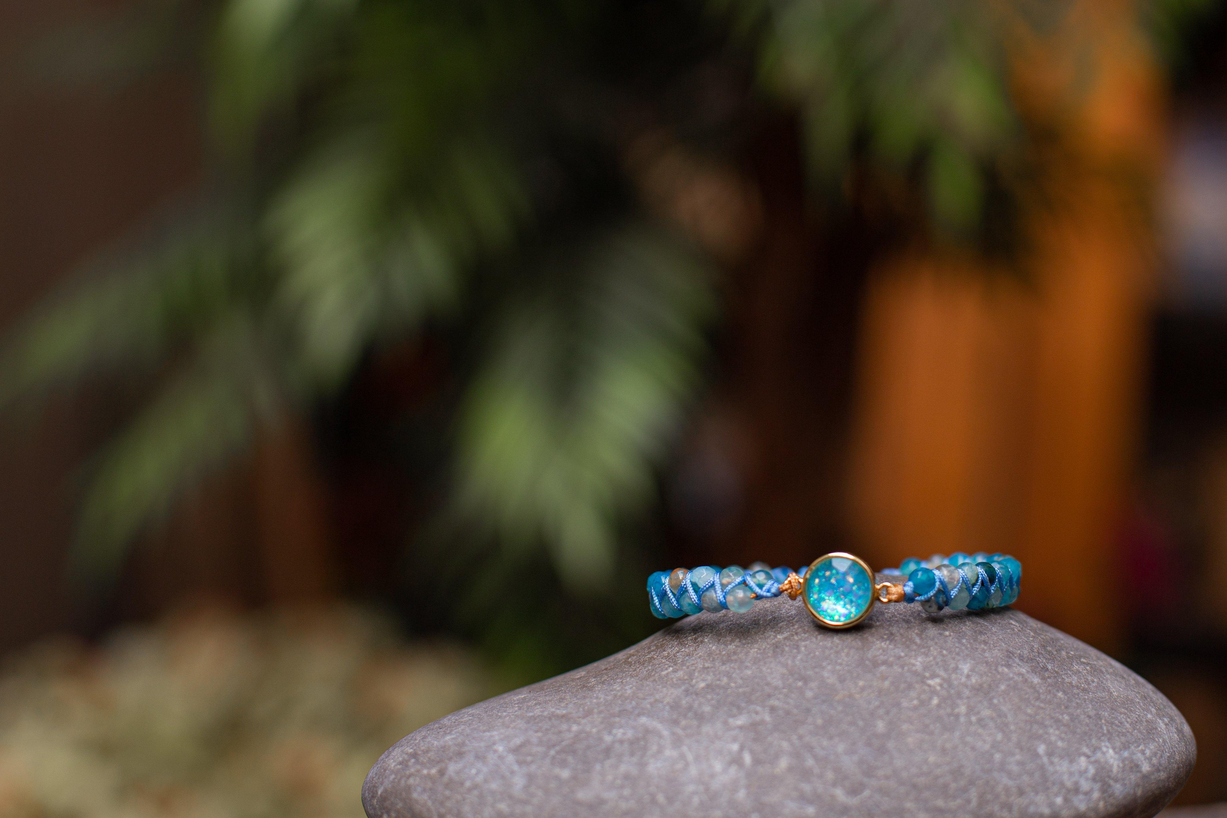 Bracelet Captivant Opale Bleue