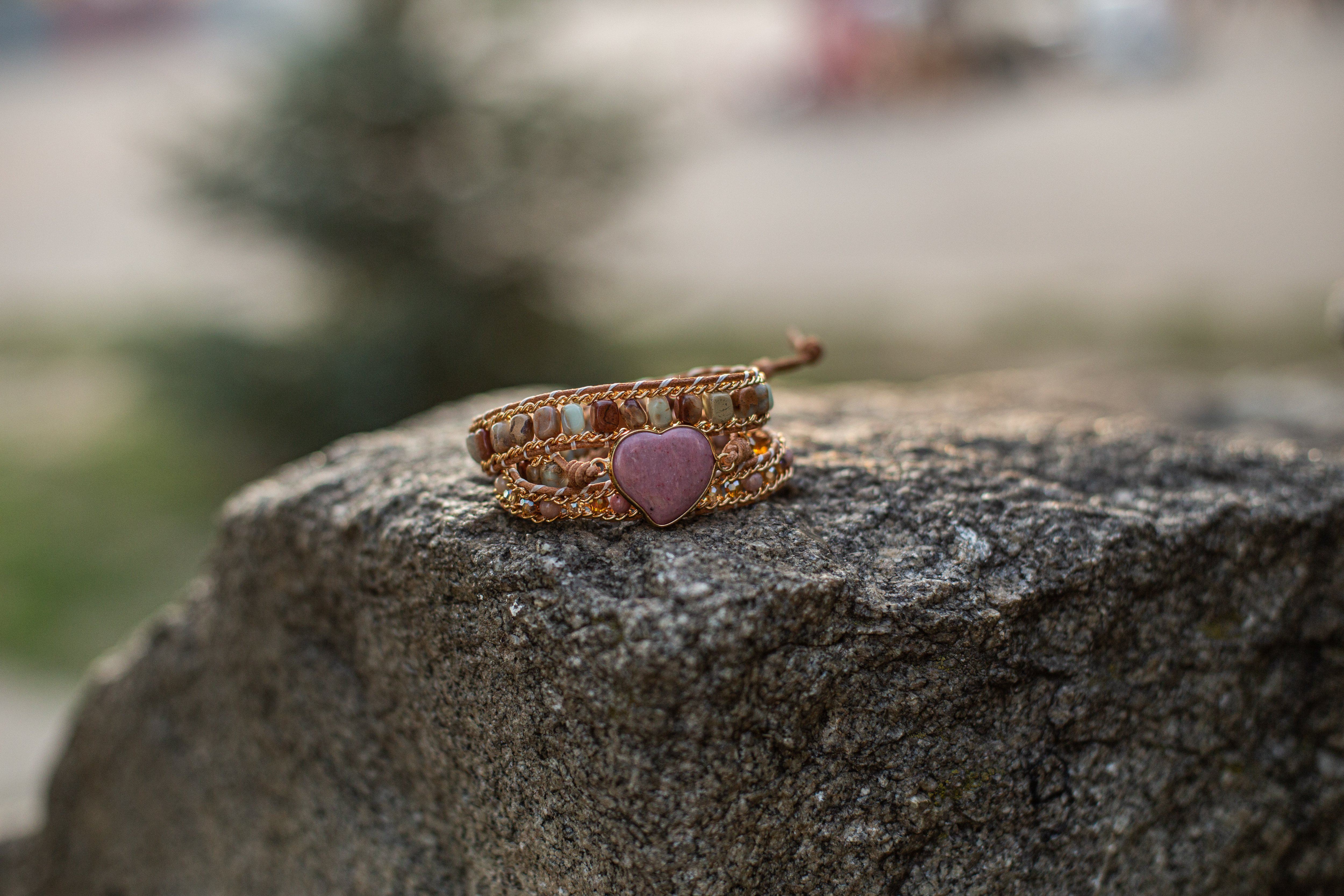 Bracelet en Rhodonite Protecteur de l'Amour