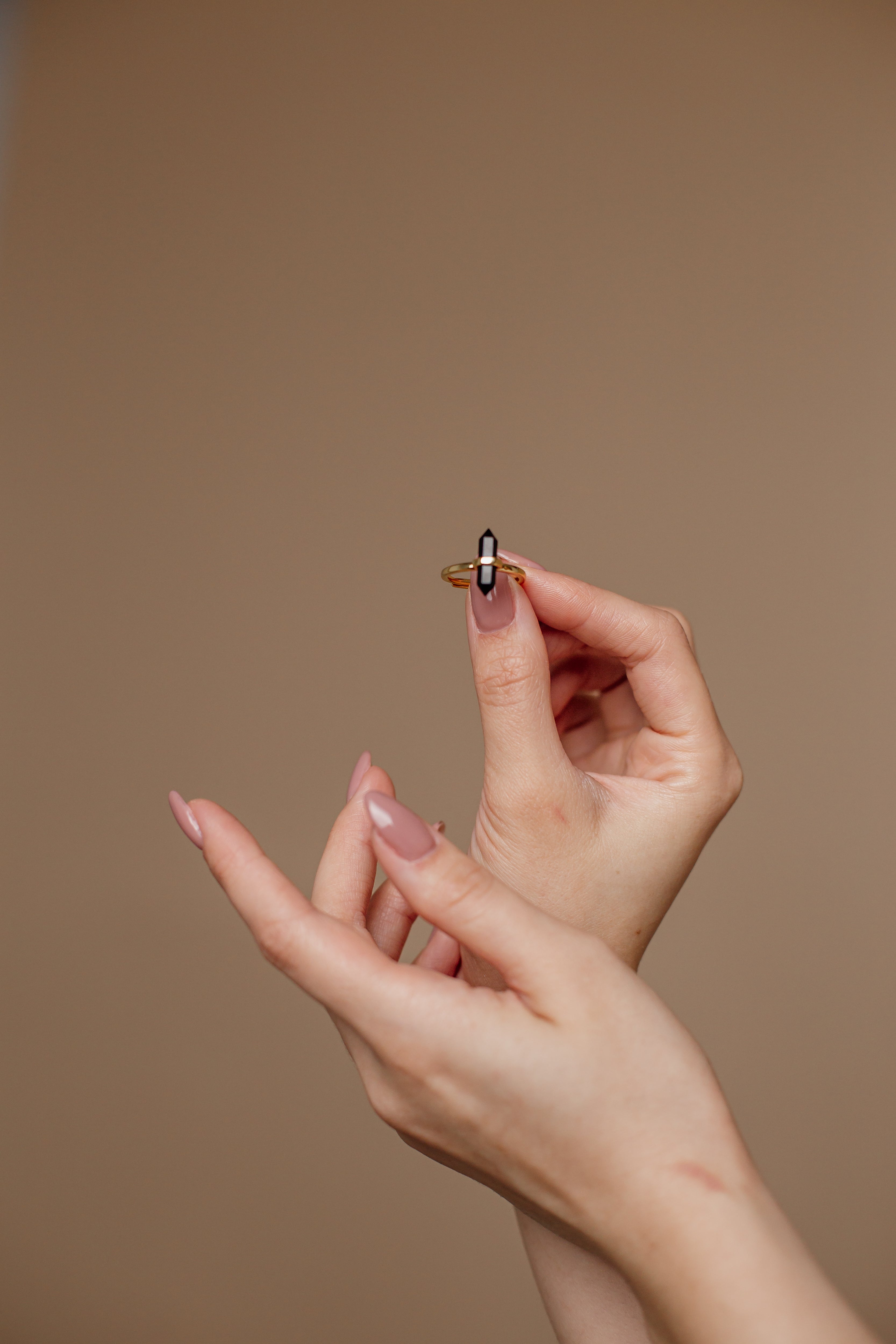 Bague Douceur Rock en Améthyste, Onyx et Quartz Rose