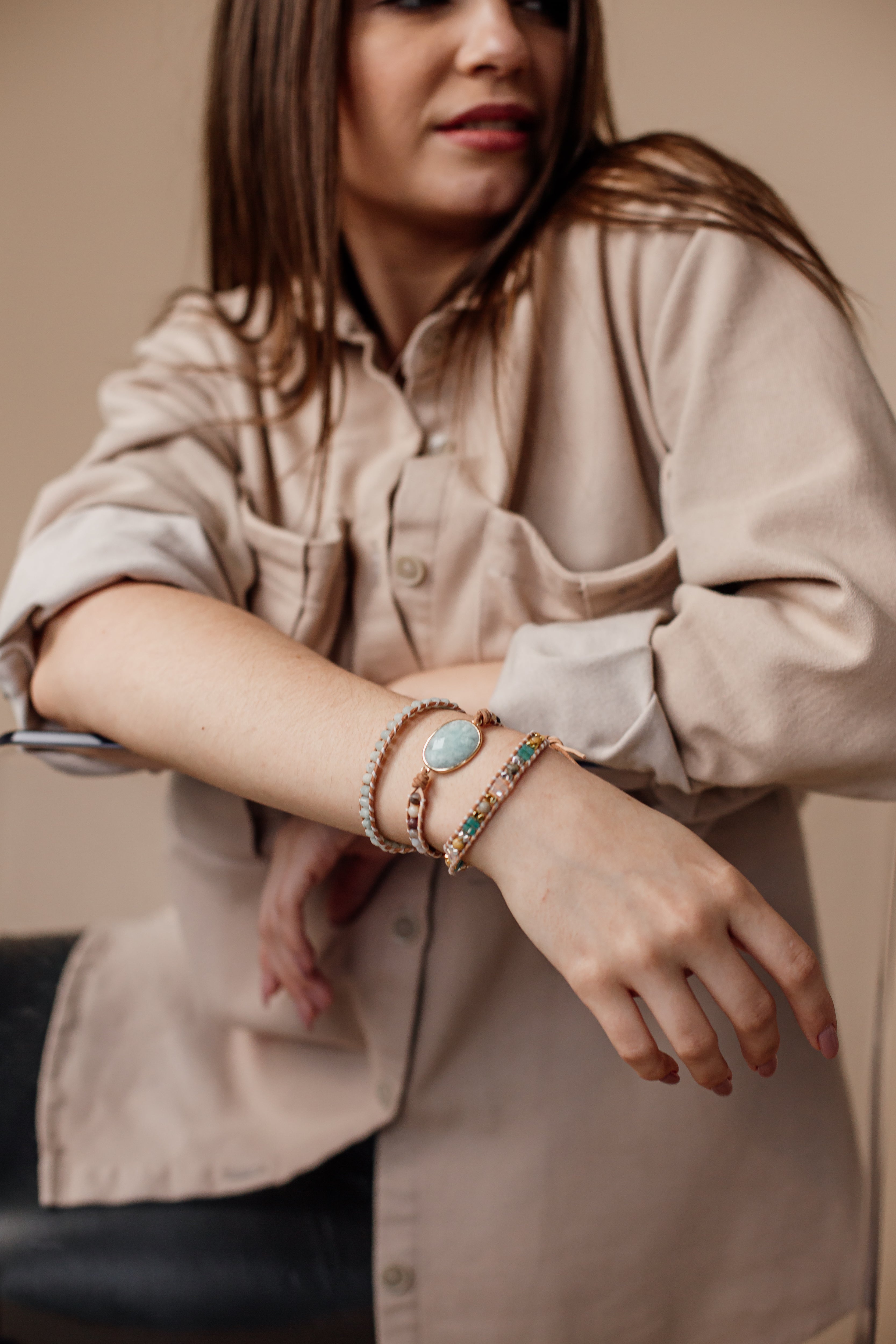 Bracelet Harmonie d'Âme en Jaspe, Amazonite et Jaspe