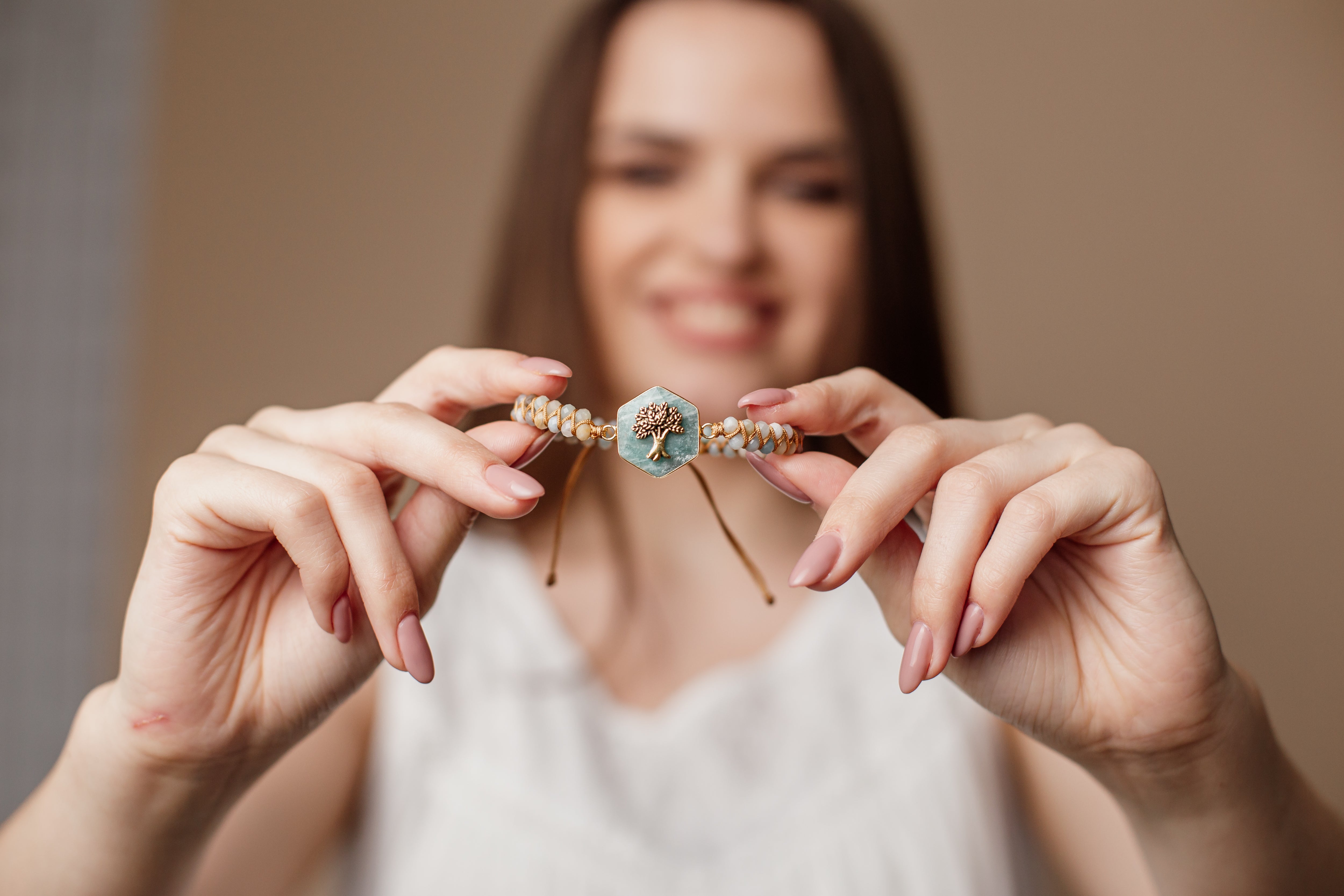 Bracelet en Amazonite Arbre de Vie