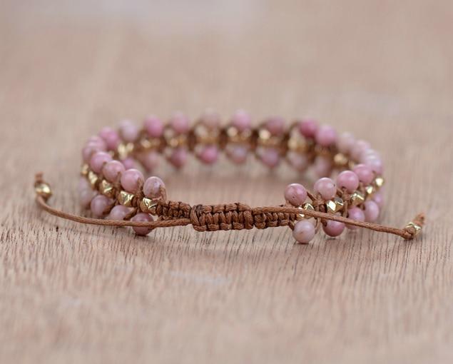 Bracelet Déesse Rosée en Rhodonite