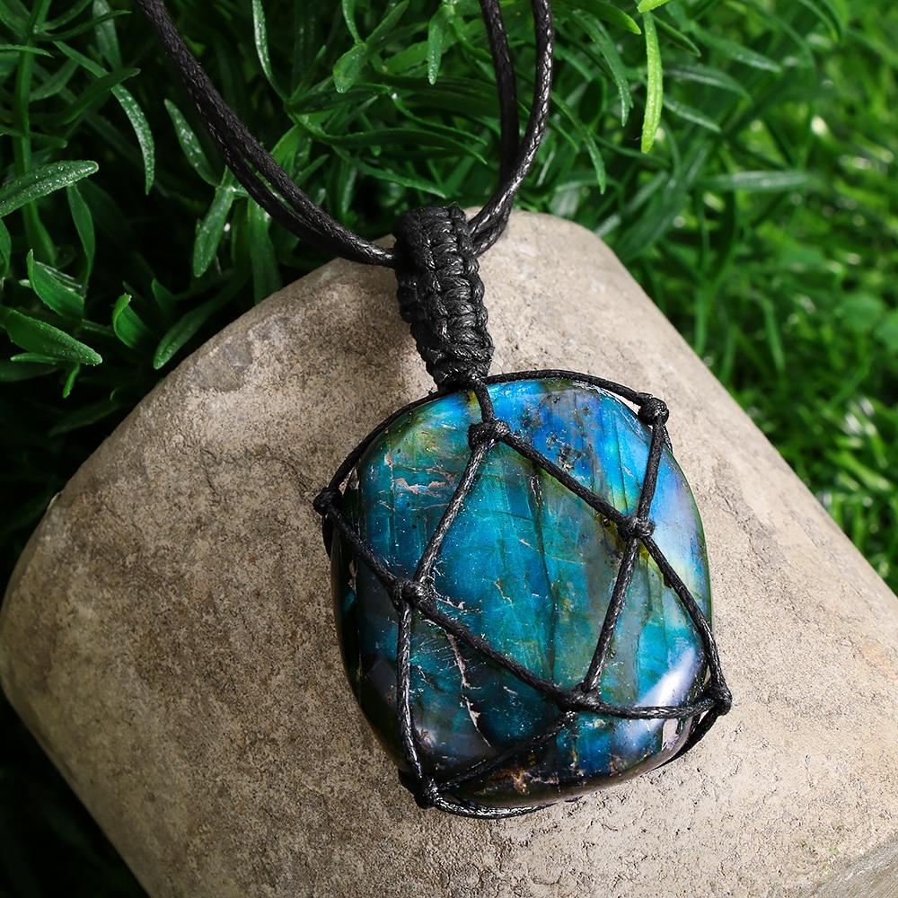 Collier en Labradorite "Coeur de Dragon"