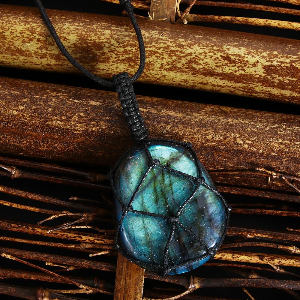 Collier en Labradorite "Coeur de Dragon"