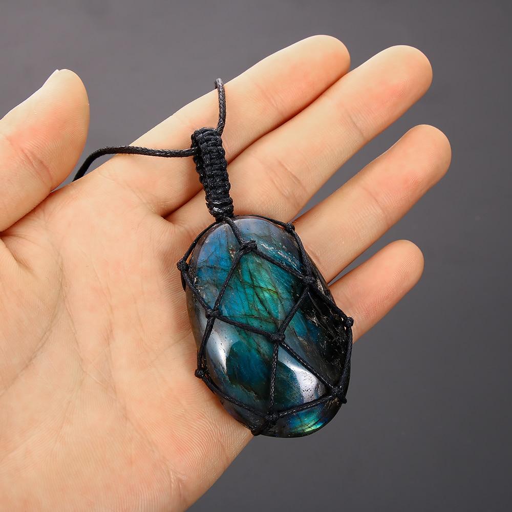 Collier en Labradorite "Coeur de Dragon"