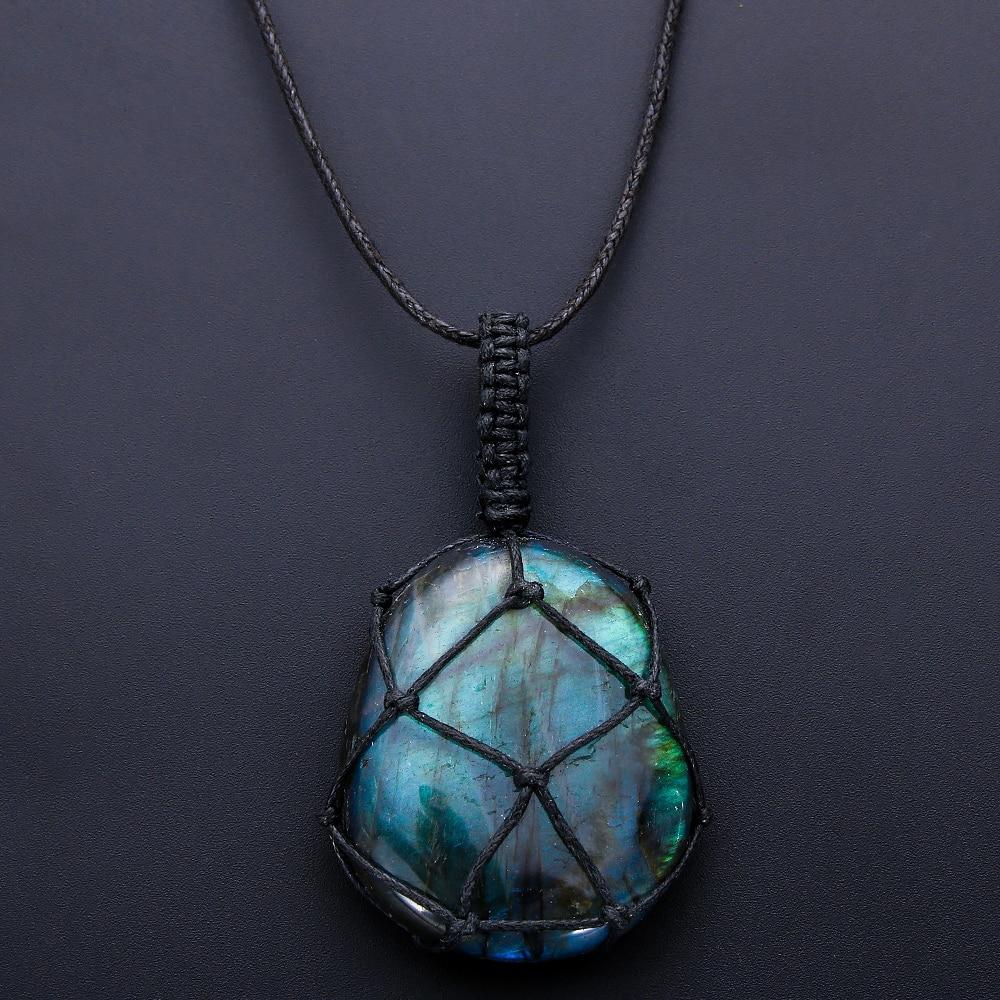 Collier en Labradorite "Coeur de Dragon"