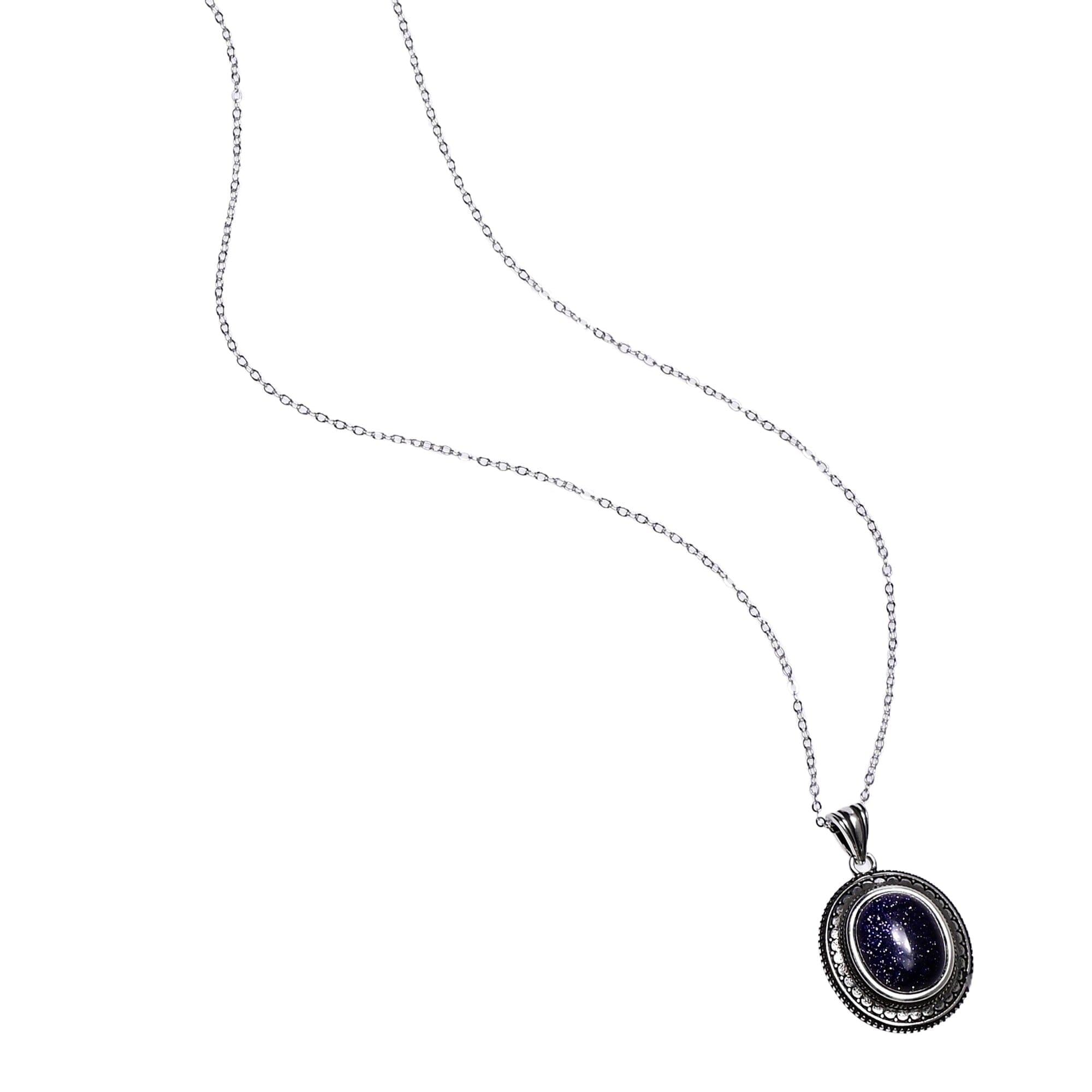 Collier et Pendentif Pura Nuit Étoilée en Grès Bleu