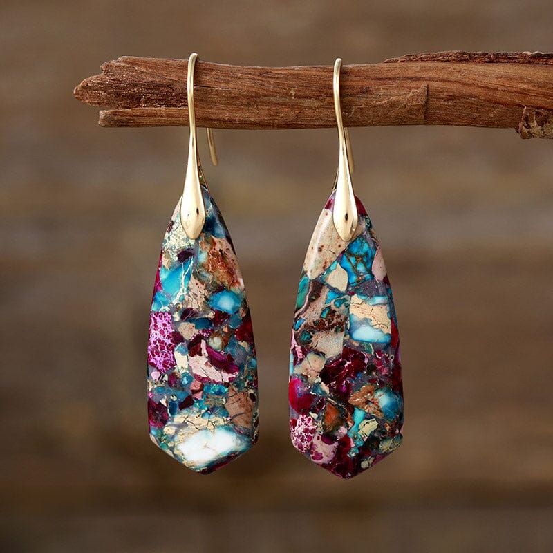 Boucles d’Oreilles Terre Rayonnante en Jaspe