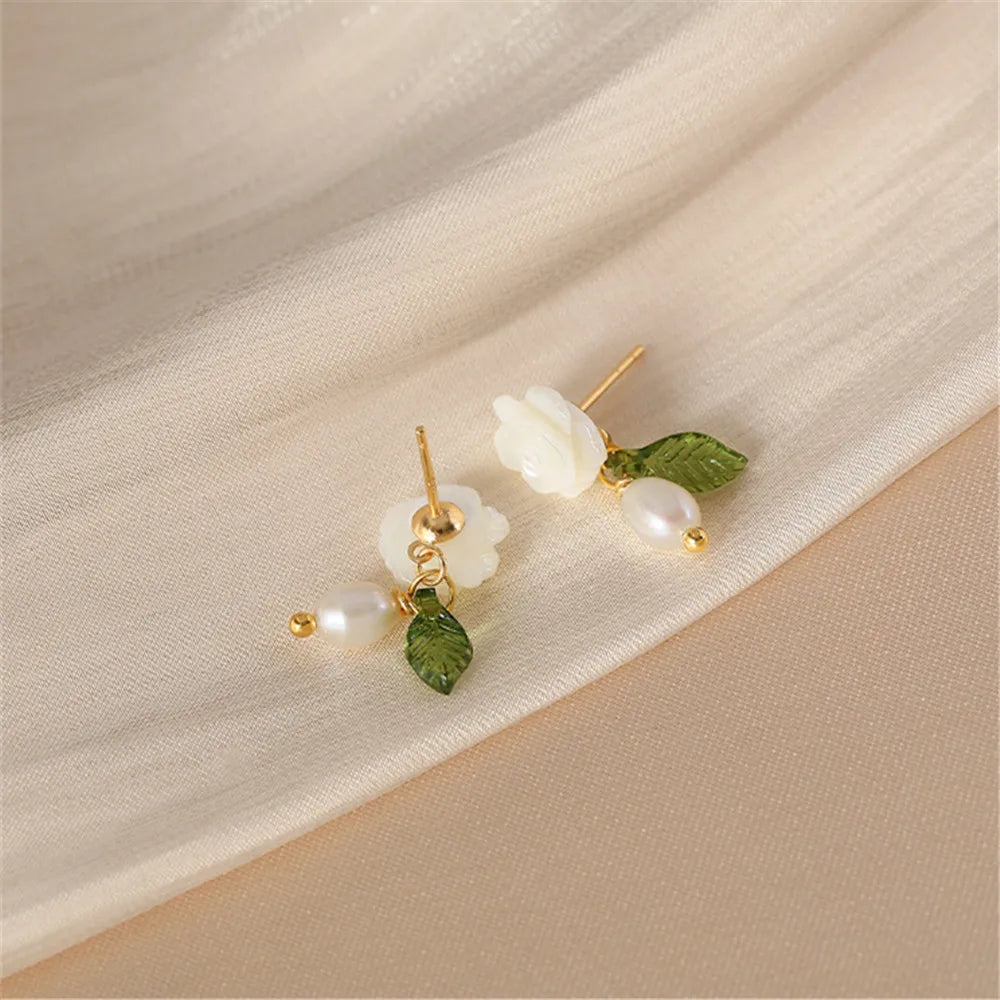 Boucles d’Oreilles en Perles  "Jardin de Sérénité"