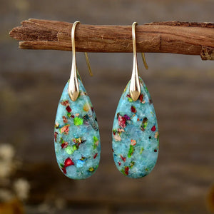 Boucles d'Oreilles Symphonie de la Nature en Jaspe