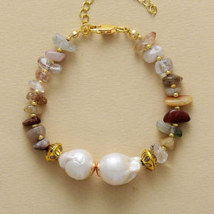 Bracelet "Divine Dualité" en Perles de Quartz