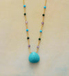 Collier avec Pendentif Ravissante Force en Turquoise et Jaspe