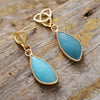 Boucles d'Oreilles Goutte en Amazonite