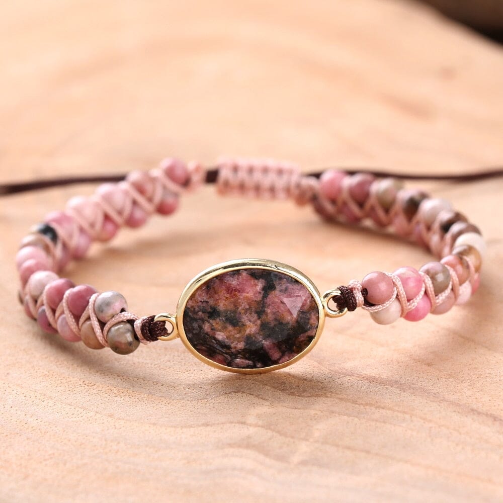 Bracelet Tressé Divine Féminité Rose