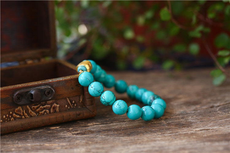 Bracelet Cœur Océanique en Turquoise