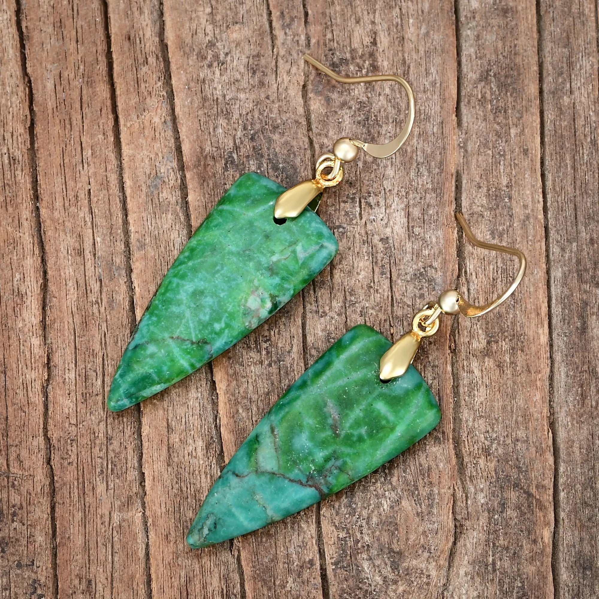 Boucles d'Oreilles Trésors Vibrants en Jaspe Impérial