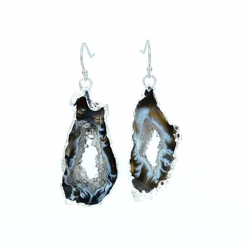 Boucles d'Oreilles en Pierre d'Agate