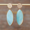 Boucles d'Oreilles Gracieux Hiver en Feuille d'Amazonite