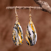 Boucles d'Oreilles Larme Ocre et Noire