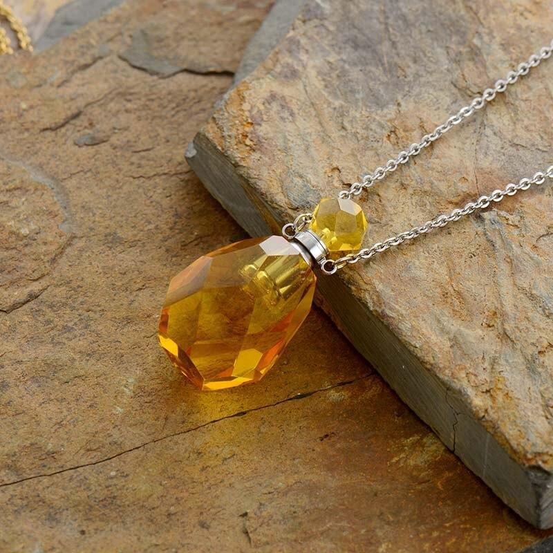 Collier Pendentif en Quartz d'Aromathérapie