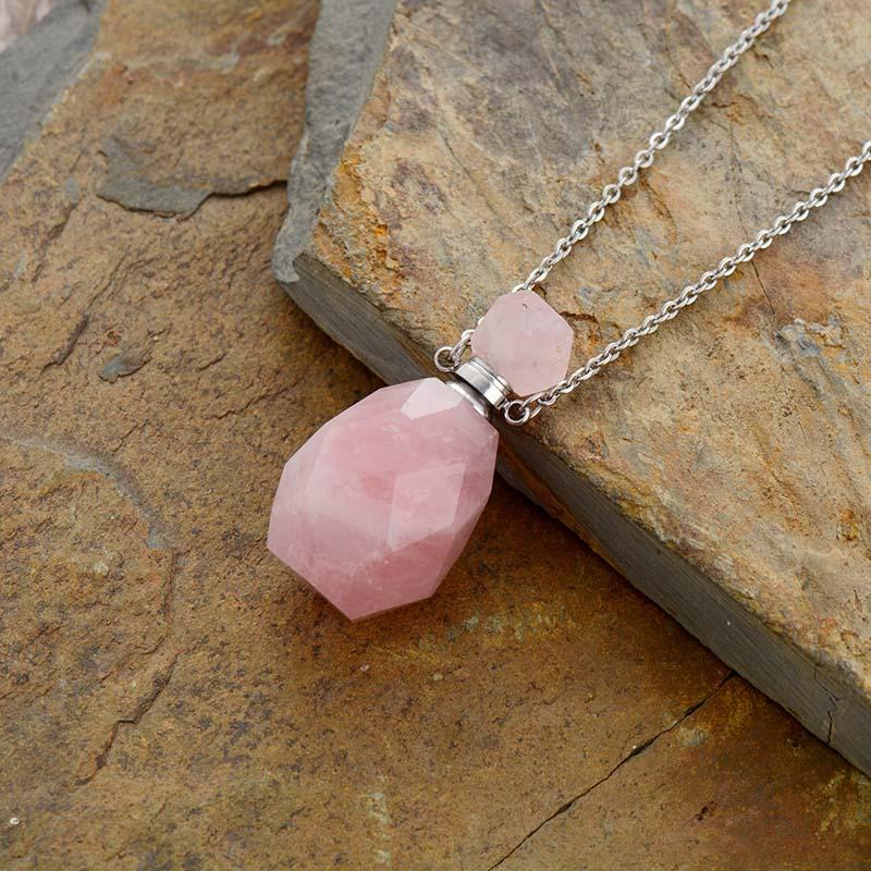 Collier Pendentif en Quartz d'Aromathérapie