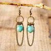 Boucles d'Oreilles Splendeur en Amazonite Bleuté