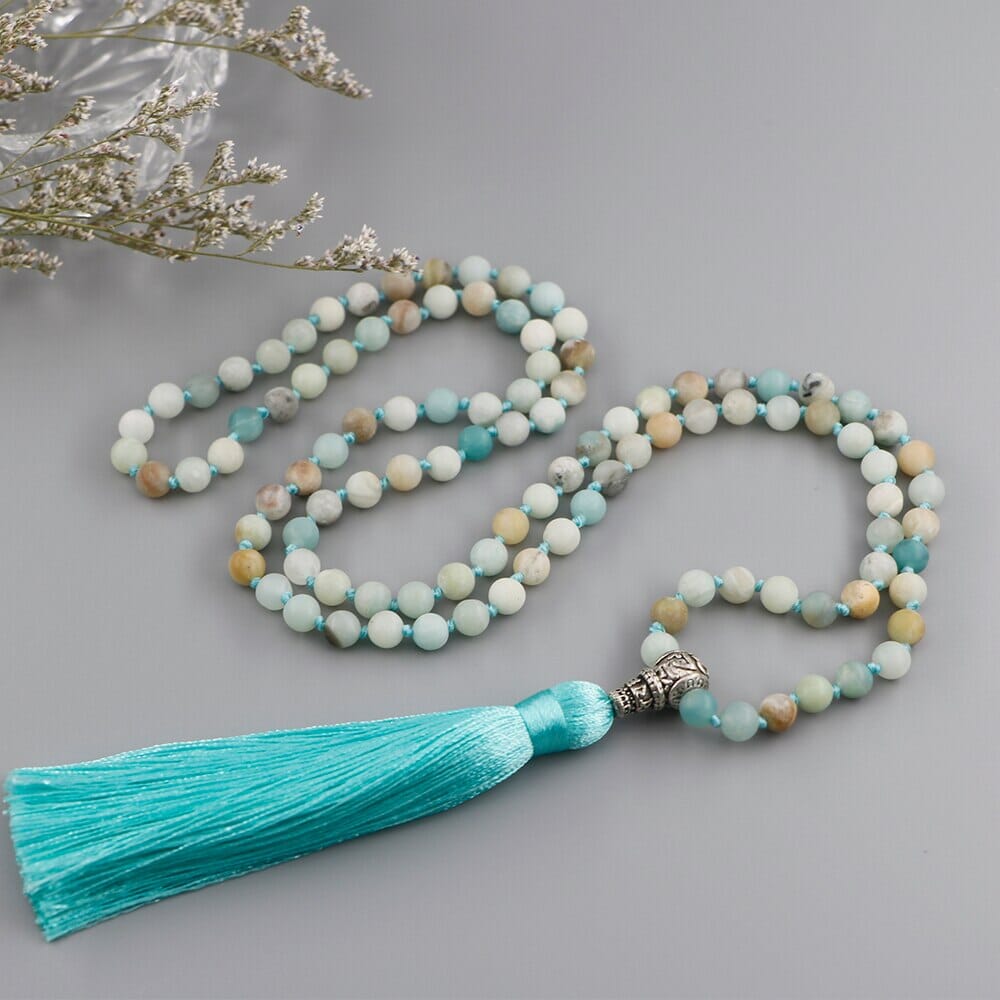 Collier Mala Esprit Rayonnant en Pierres Naturelles